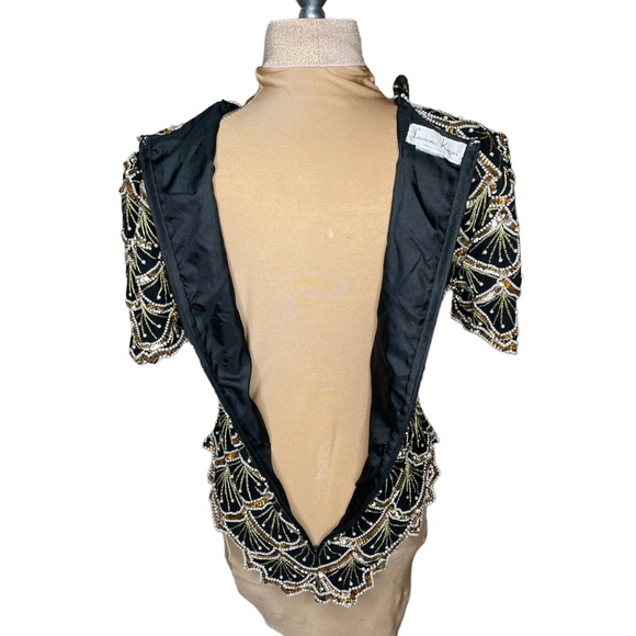 VINTAGE Designer LAWRENCE KAZAR
New York BEADED & SEQUINED TOP
Size Small Clean - Picture 8 of 8